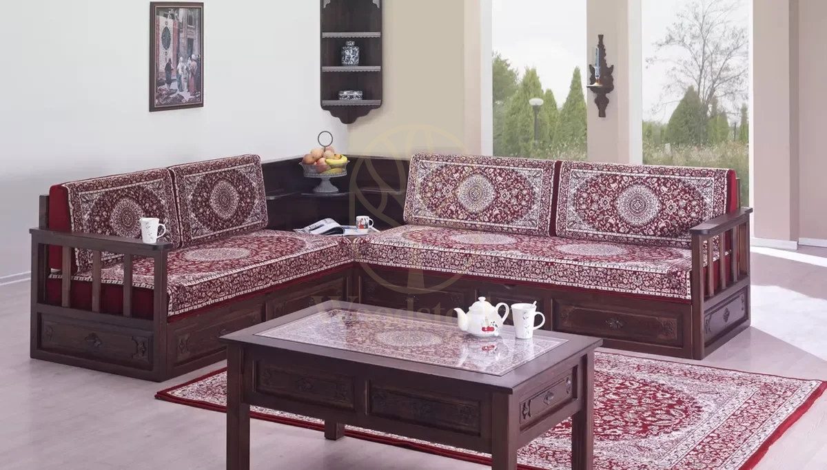 Royal Inci Hand Carved Teak Sofa Set, Saharanpur, view 2