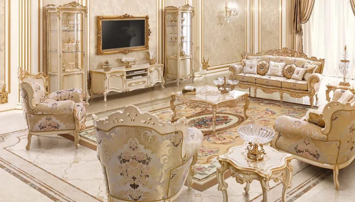 Royal Libya Majlis Hand Carved Teak Sofa Set, Saharanpur, view 4