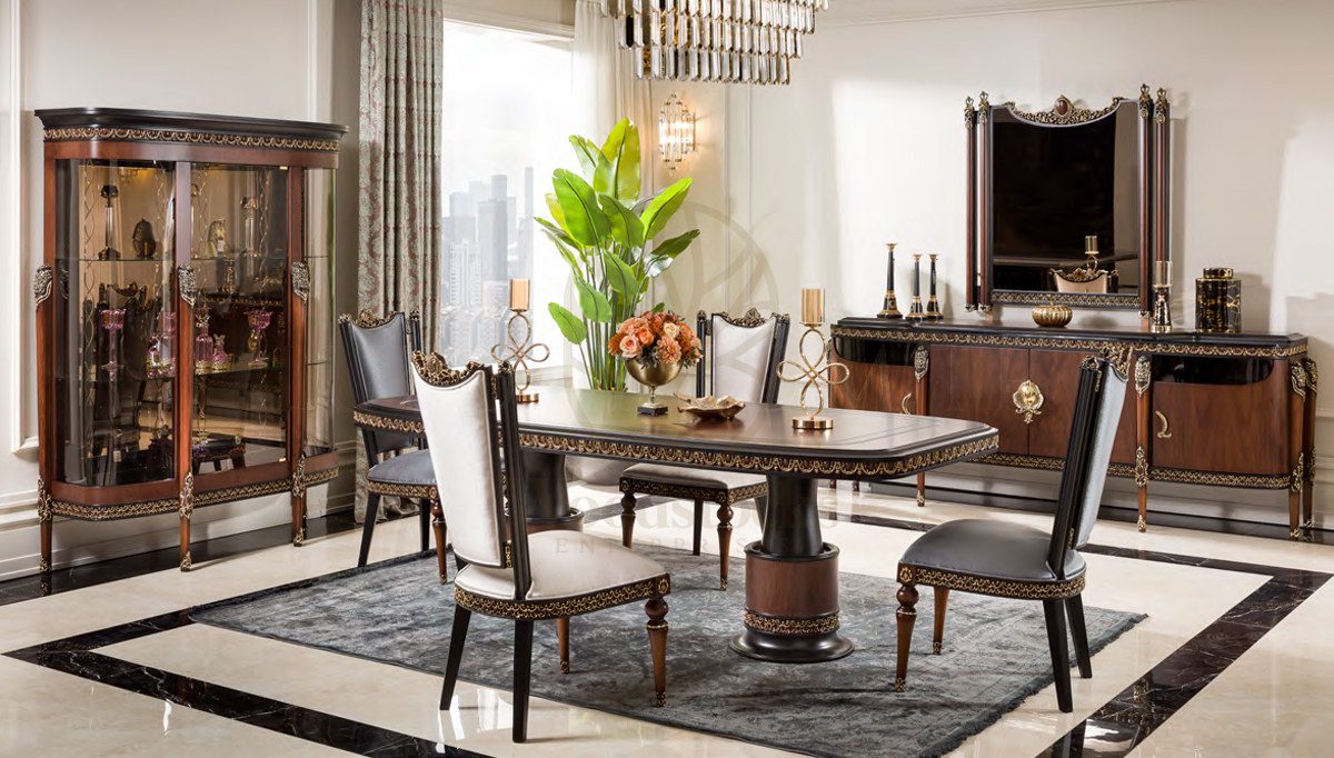 Royal Luxurious Hand Carved Teak Dining Table Set, Saharanpur, Dining Table