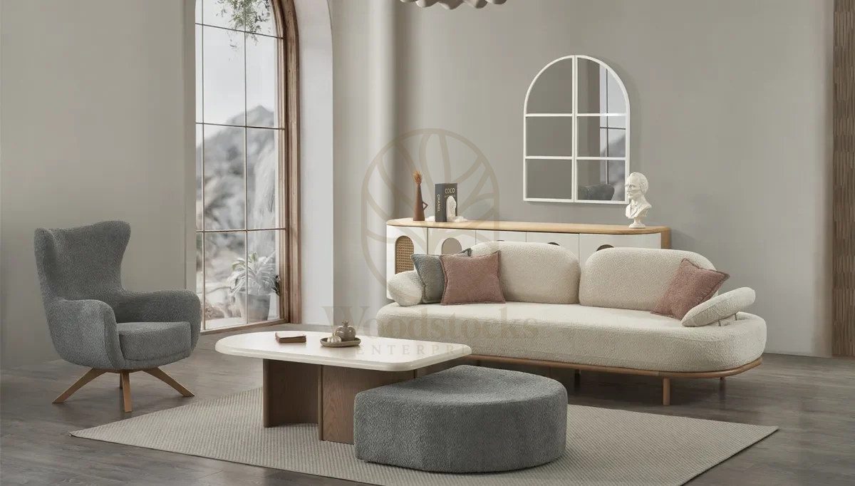 Luxury Avenzo Bohemian Handcrafted Teak Sofa Set, Saharanpur, view 8
