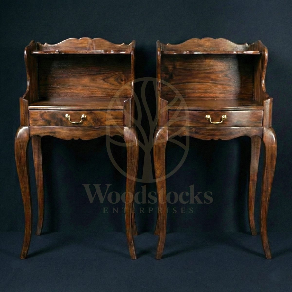 Royal Teak Rouen Provincial Bedside Cabinets, Saharanpur, view 2