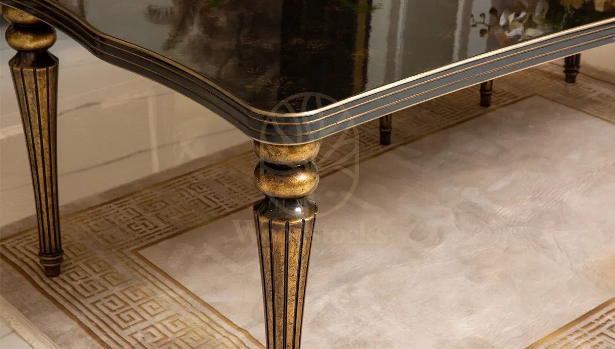 Luxury Decora Art Deco Handcrafted Teak Dining Table Set, Saharanpur, view 2