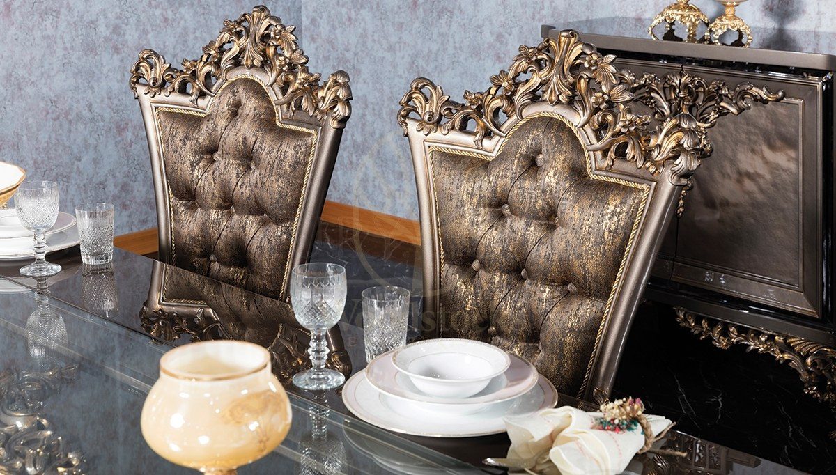 Royal Vitton Hand Carved Teak Dining Table Set, Saharanpur, view 6