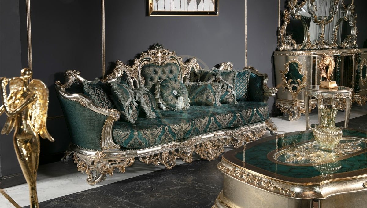 Royal Lapseki Hand Carved Teak Sofa Set, Saharanpur, view 4