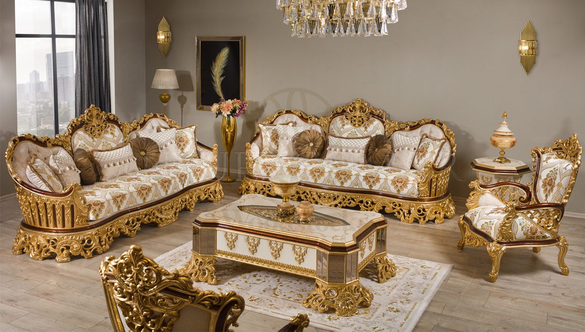 Royal Hurrem Hand Carved Teak Sofa Set III, Saharanpur, Sofa Set