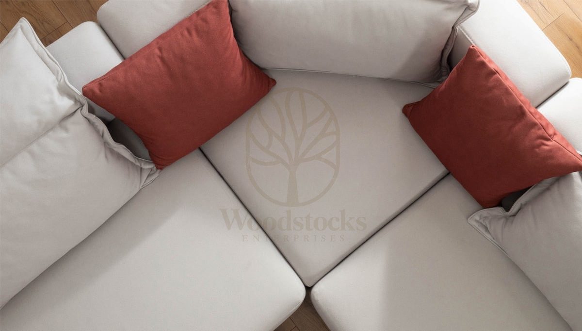 Luxury Fidelya Handcrafted Teak L-Shape Sofa, Saharanpur, view 5