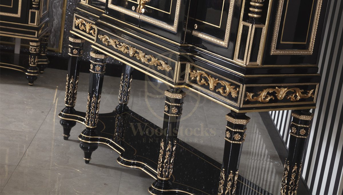 Royal Balamir Hand Carved Teak Dining Table Set, Saharanpur, view 5