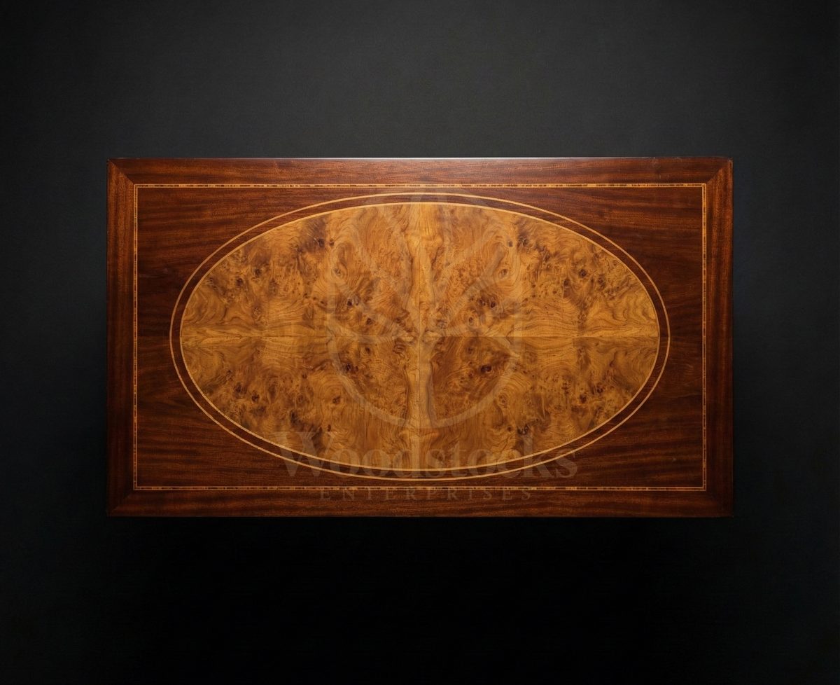 Royal Teak Saint-Hubert Marquetry Table, Saharanpur, view 4