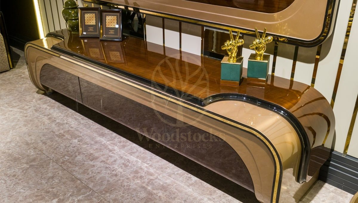 Luxury Luna Handcrafted Teak TV Cabinet, Saharanpur, view 3