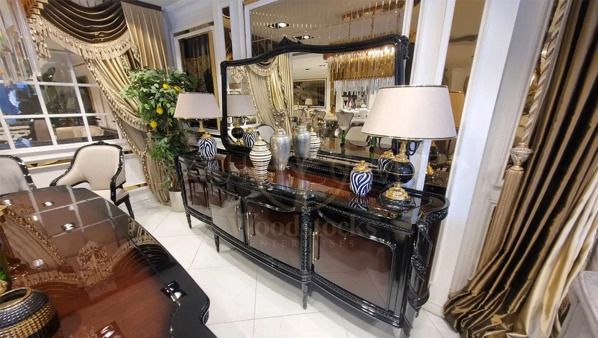Royal Loren Hand Carved Teak Dining Table Set, Saharanpur, view 7