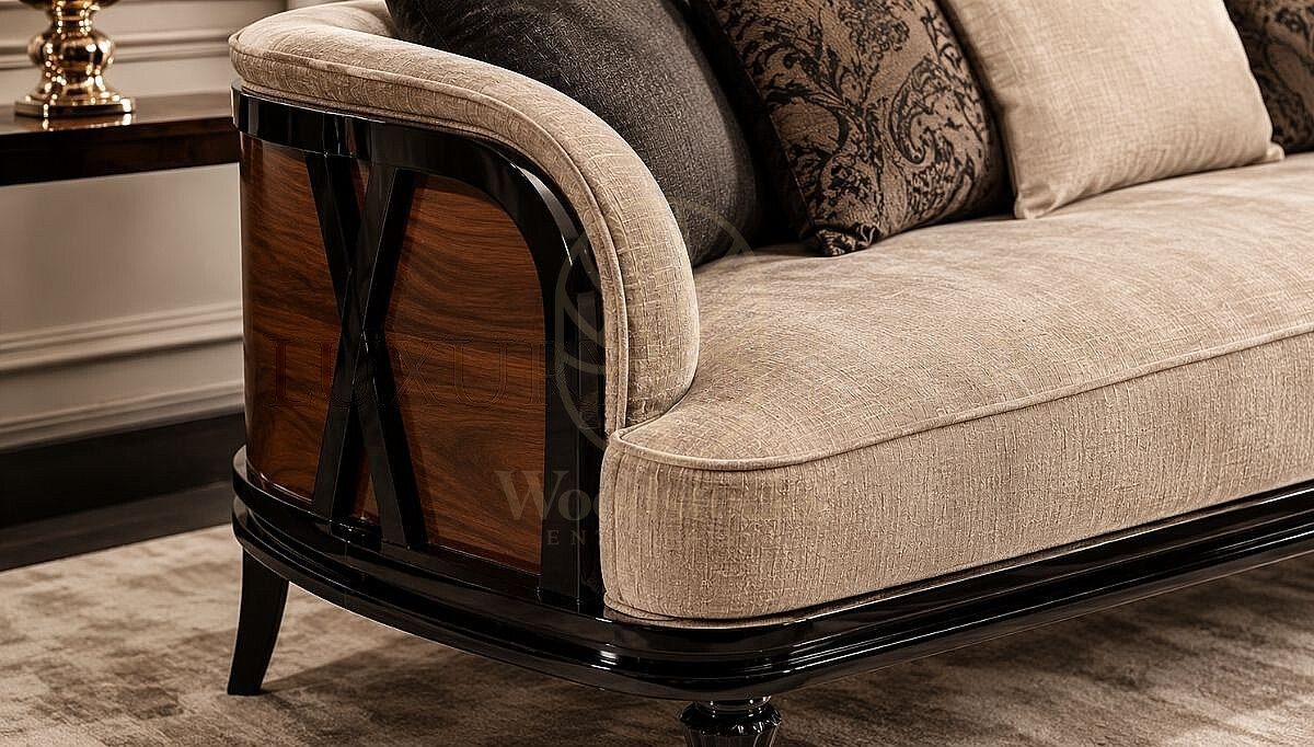 Luxury Tudor Handcrafted Teak Sofa Set, Saharanpur, view 6