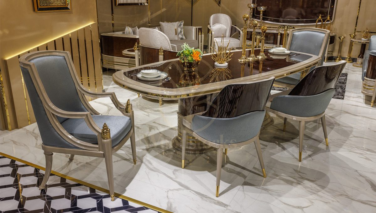Luxury Morada Handcrafted Teak Dining Table Set, Saharanpur, view 4