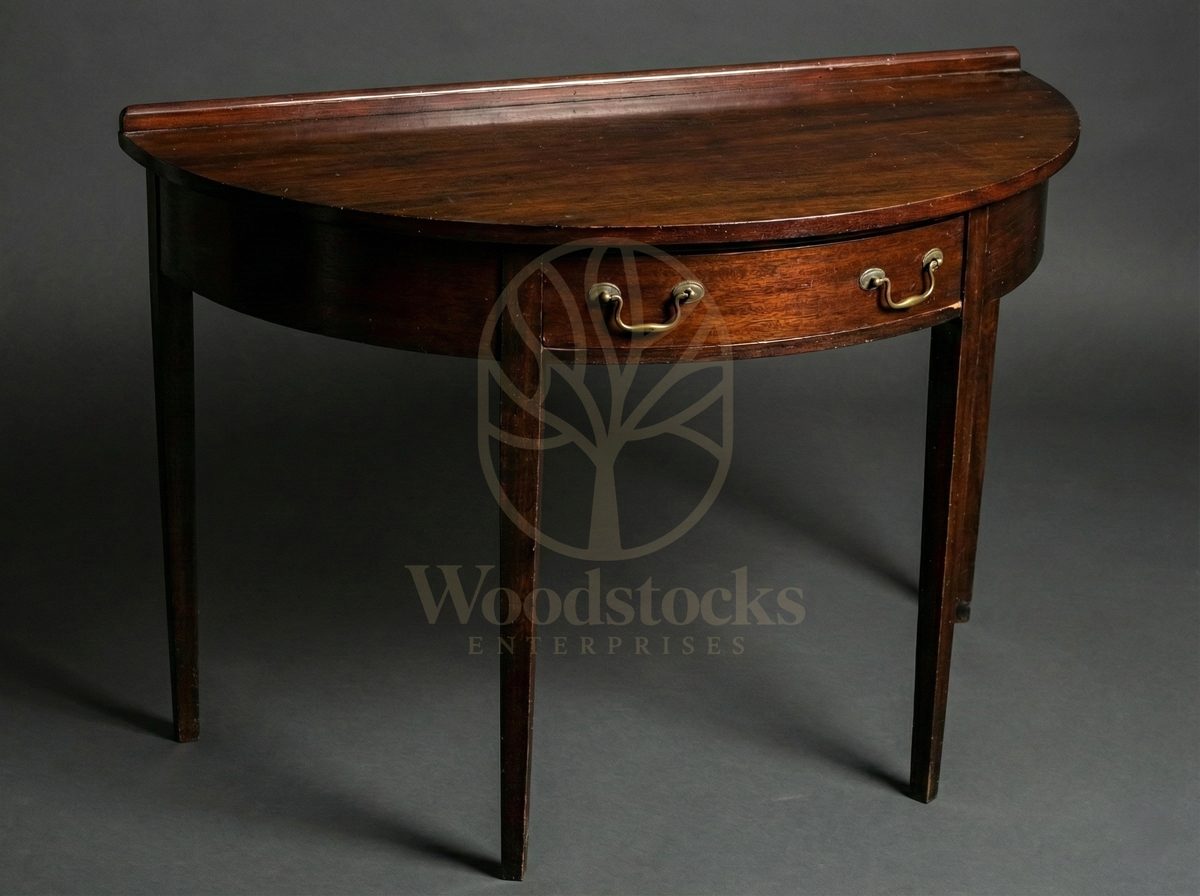 Royal Teak Montmartre Demi-Lune Console Table, Saharanpur, view 5