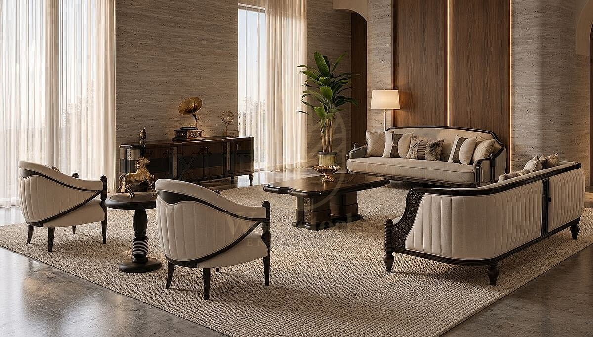 Luxury Lalina Handcrafted Teak Sofa Set, Saharanpur, Sofa Set