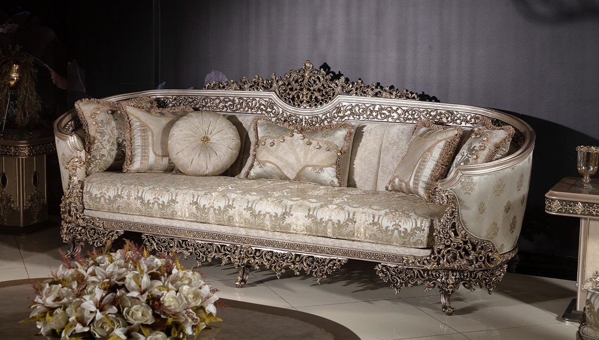 Royal Lefkosa Hand Carved Teak Sofa Set, Saharanpur, view 2