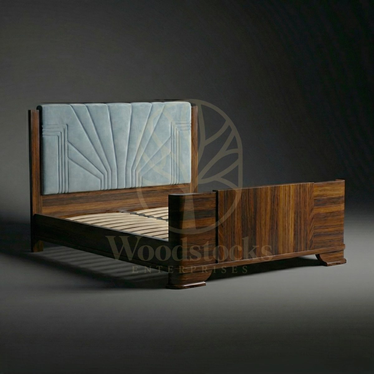Luxury Teak Rive Droite Geometric Deco Bed, Saharanpur, view 2