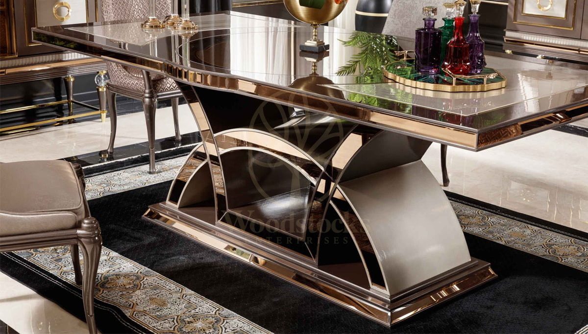 Luxury Paraguay Handcrafted Teak Dining Table Set, Saharanpur, view 4