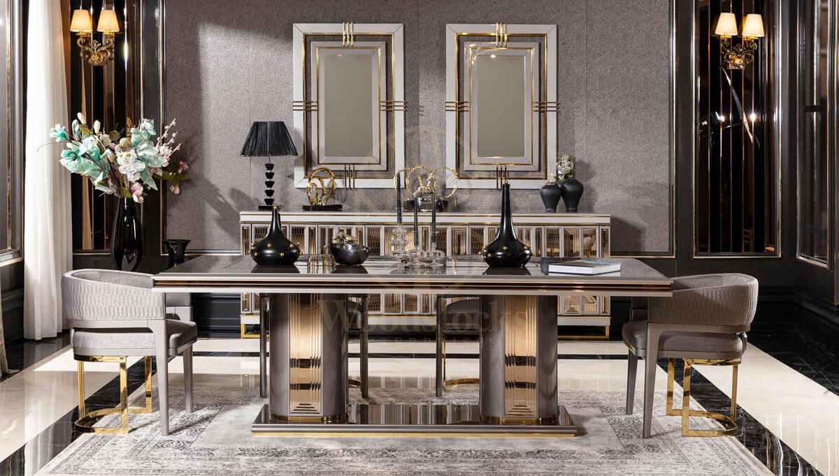 Royal Dining Hand Carved Teak Dining Table Set, Saharanpur, view 3