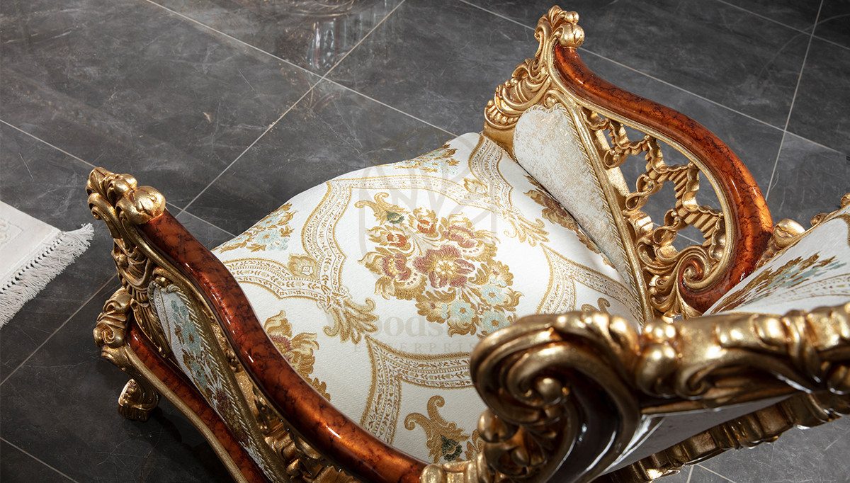 Royal Hurrem Hand Carved Teak Sofa Set II, Saharanpur, view 3
