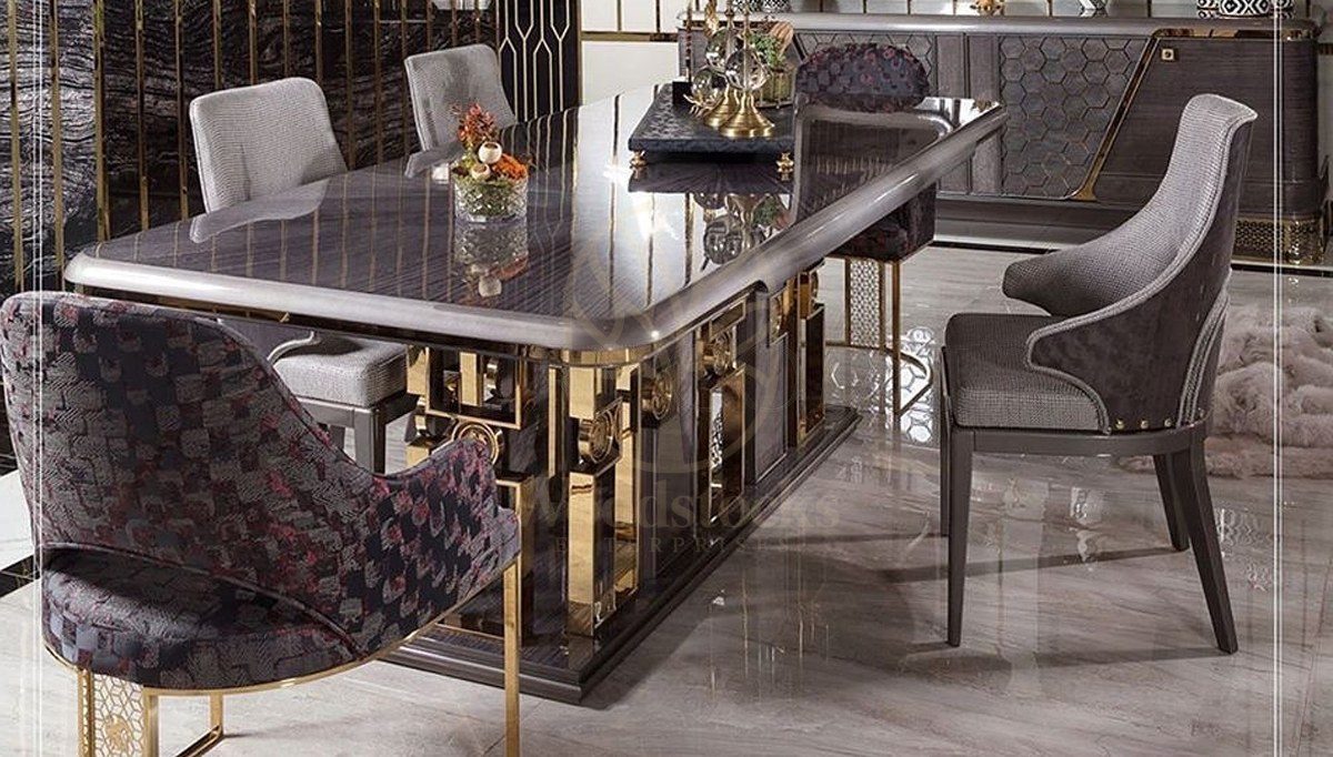 Luxury Ikonas Handcrafted Teak Dining Table Set, Saharanpur, view 7