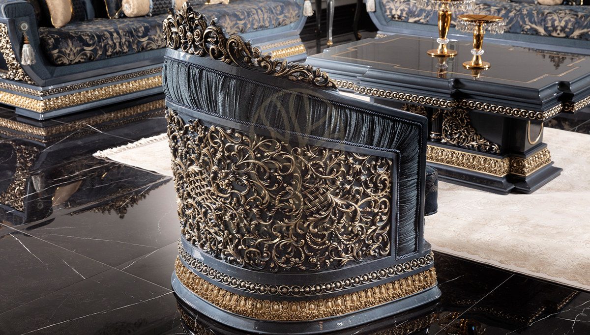 Royal Nazende Hand Carved Teak Sofa Set, Saharanpur, view 4