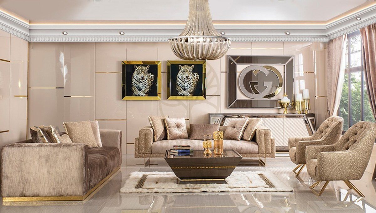 Luxury Modera Handcrafted Teak Sofa Set, Saharanpur, Sofa Set