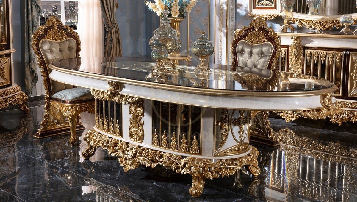 Royal Altay Hand Carved Teak Dining Table Set, Saharanpur, view 2