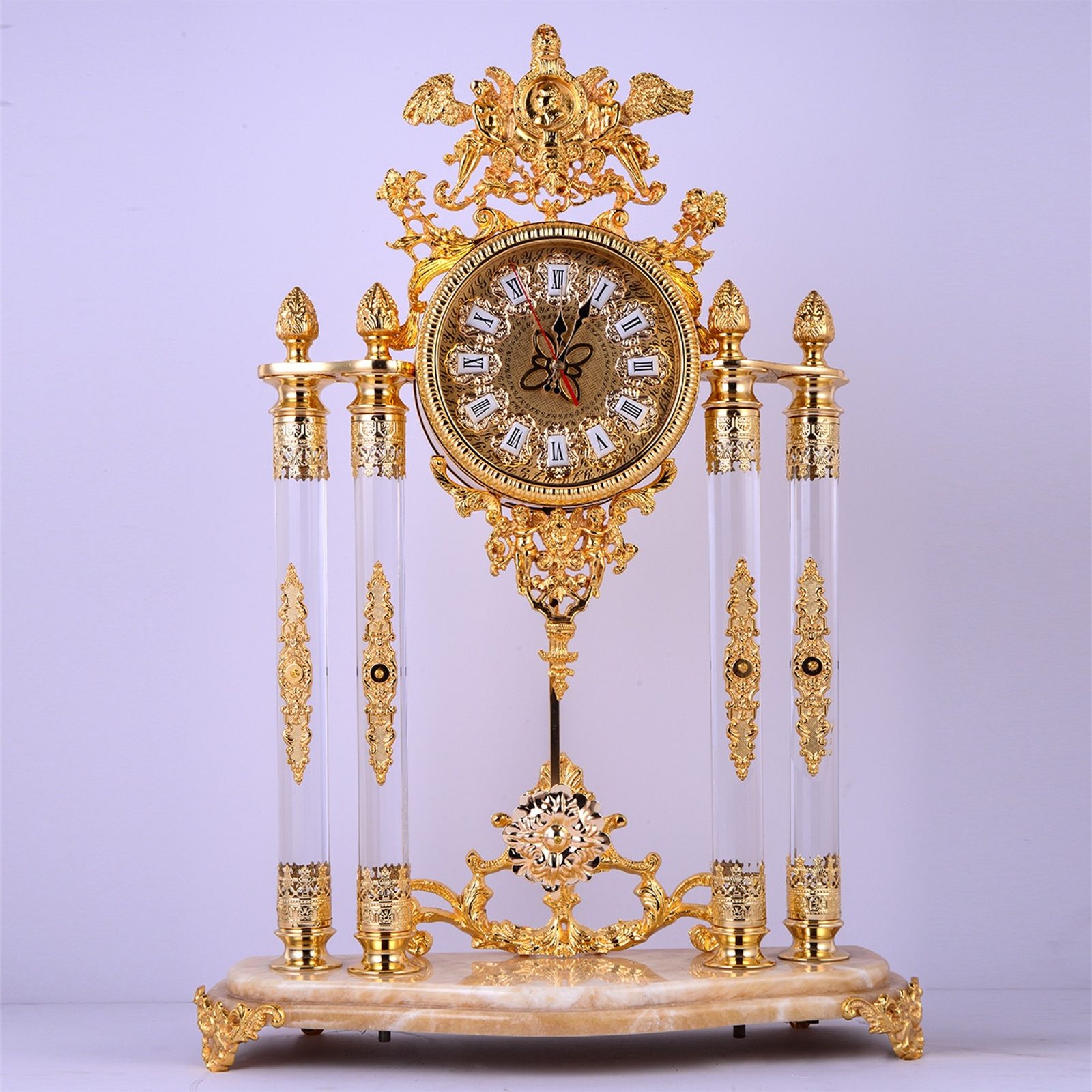 Teak Elegant Grandfather Clock, hand-carved to order at the Woodstocks workshop in Saharanpur