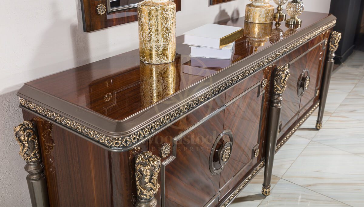 Royal Valdera Hand Carved Teak Dining Table Set, Saharanpur, view 8