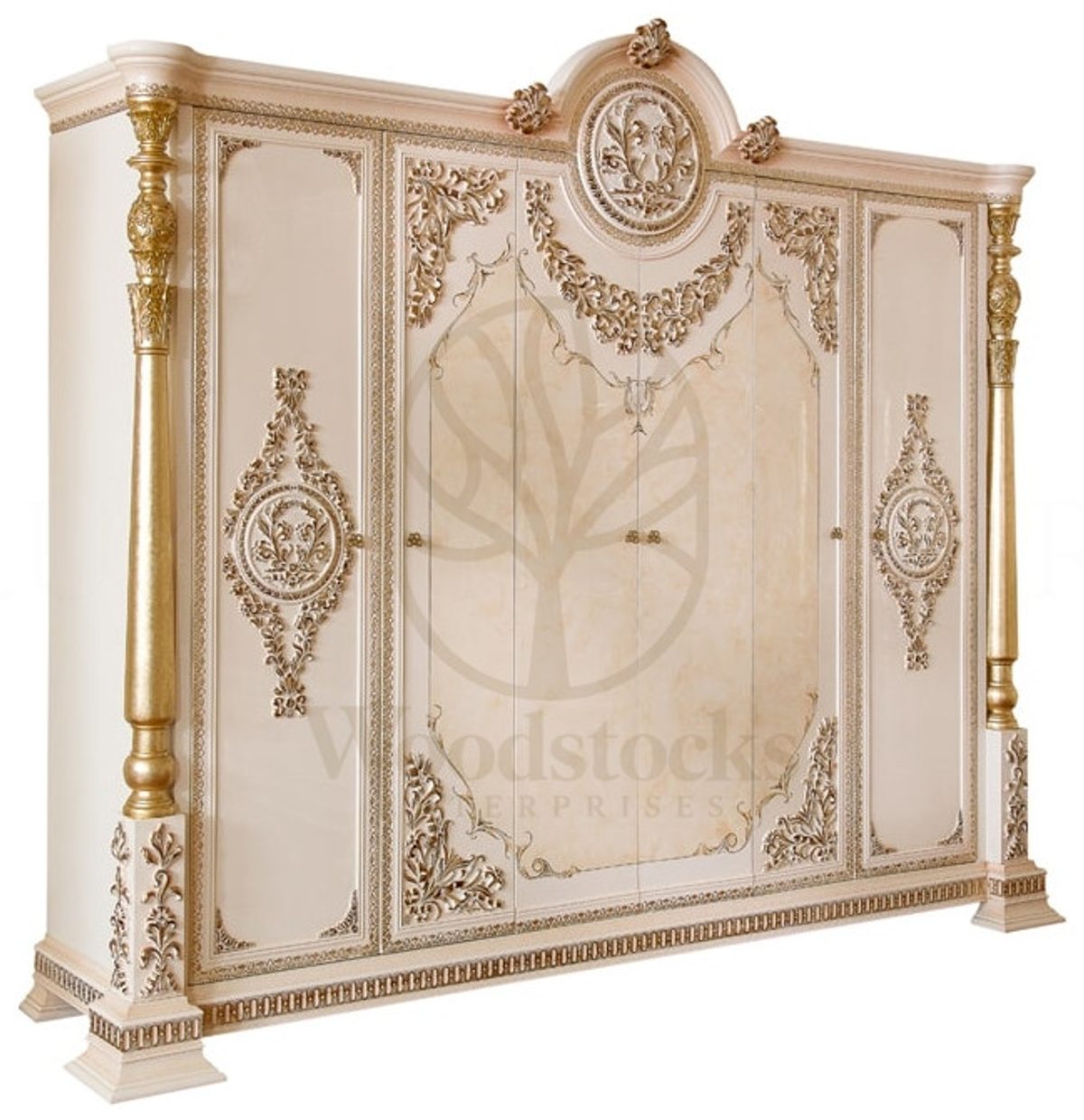 Royal Saheste Cream Hand Carved Teak King Size Bed, Saharanpur, view 7