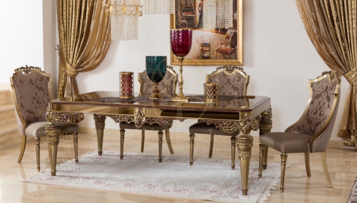 Royal Lopes Hand Carved Teak Dining Table Set, Saharanpur, view 9