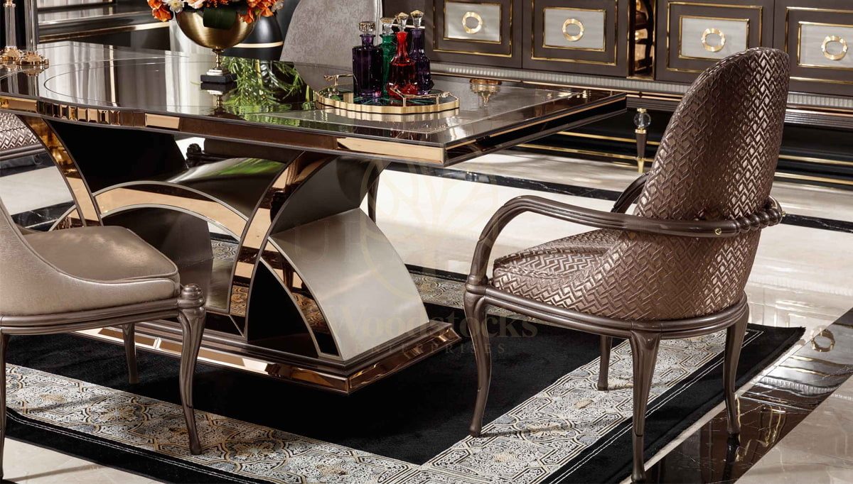 Luxury Paraguay Handcrafted Teak Dining Table Set, Saharanpur, view 7