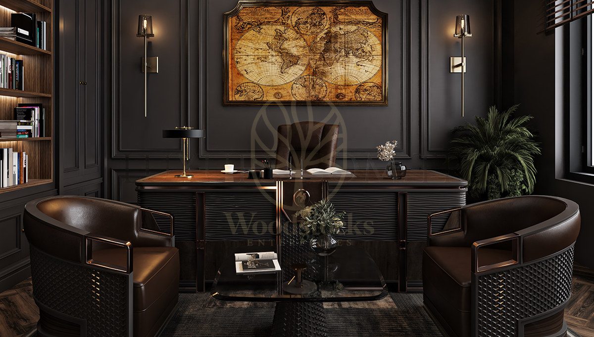 Luxury Oslov Handcrafted Teak Office Table, Saharanpur, Office & Study Table