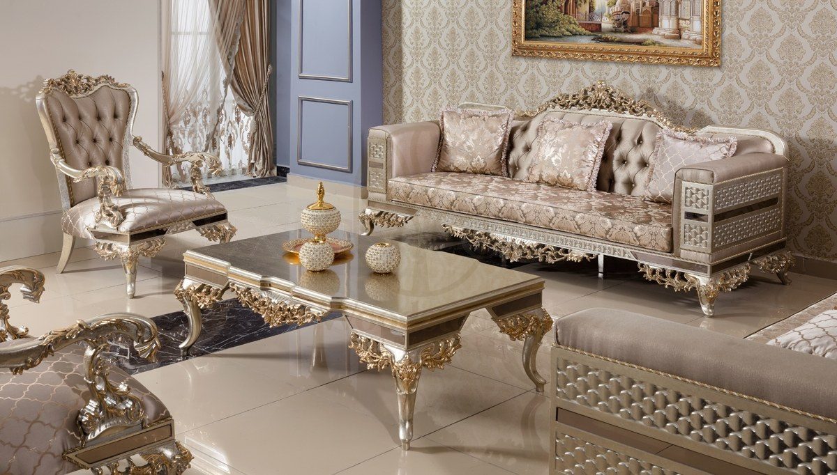 Royal Living Hand Carved Teak Sofa Set, Saharanpur, Sofa Set
