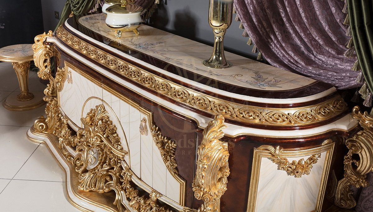 Royal Aspendos Hand Carved Teak TV Cabinet II, Saharanpur, view 2