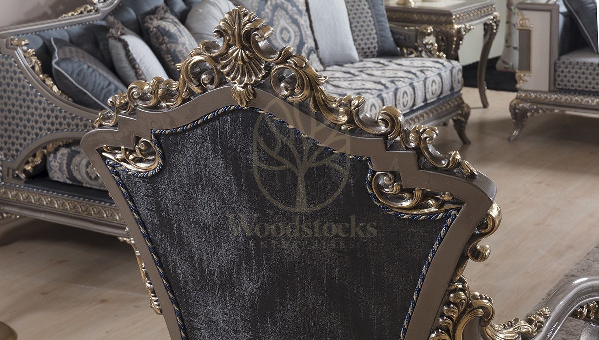 Royal Lotusa Hand Carved Teak Sofa Set, Saharanpur, view 4