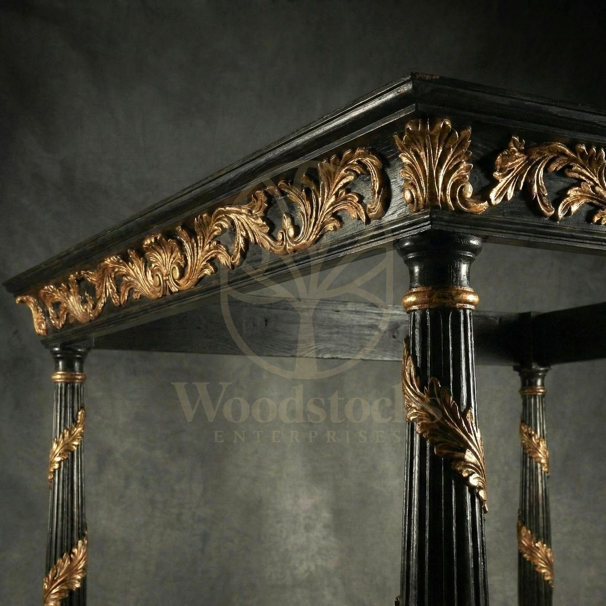 Royal Hand Carved Teak Palazzo Barberini Baroque Four Poster Bed, Saharanpur, view 5