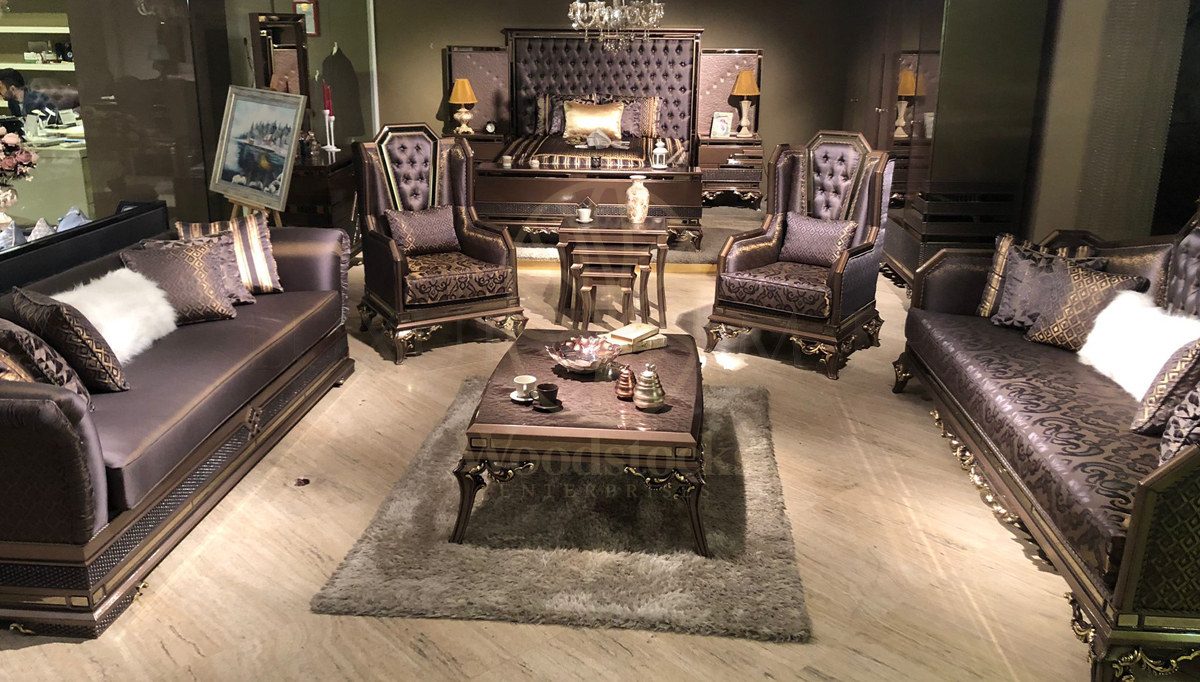 Royal Prince Hand Carved Teak Sofa Set, Saharanpur, view 7