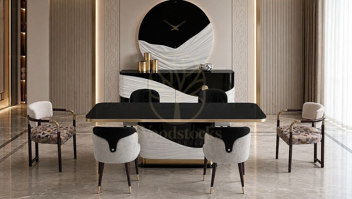 Luxury Lunex Handcrafted Teak Dining Table Set, Saharanpur, view 7