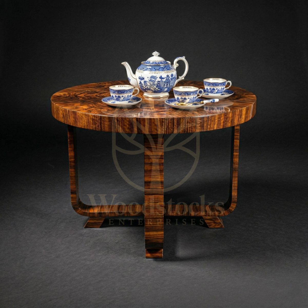 Luxury Teak Brussels Macassar Art Deco Coffee Table, Saharanpur, Center Table