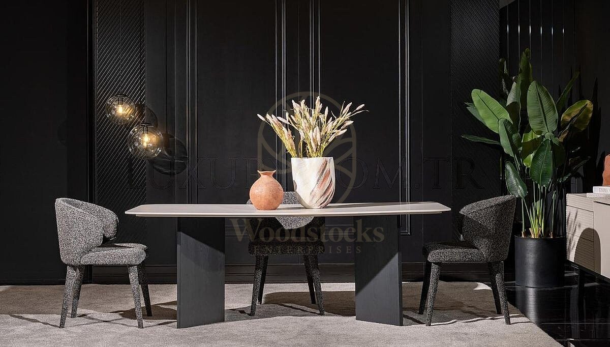 Luxury Macro Handcrafted Teak Dining Table Set, Saharanpur, view 2
