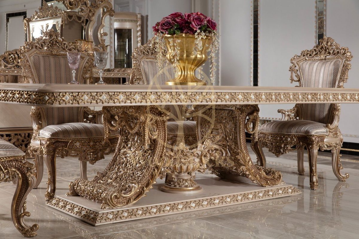 Teak Sovereign Light Brown and Gold Dining Set, view 20