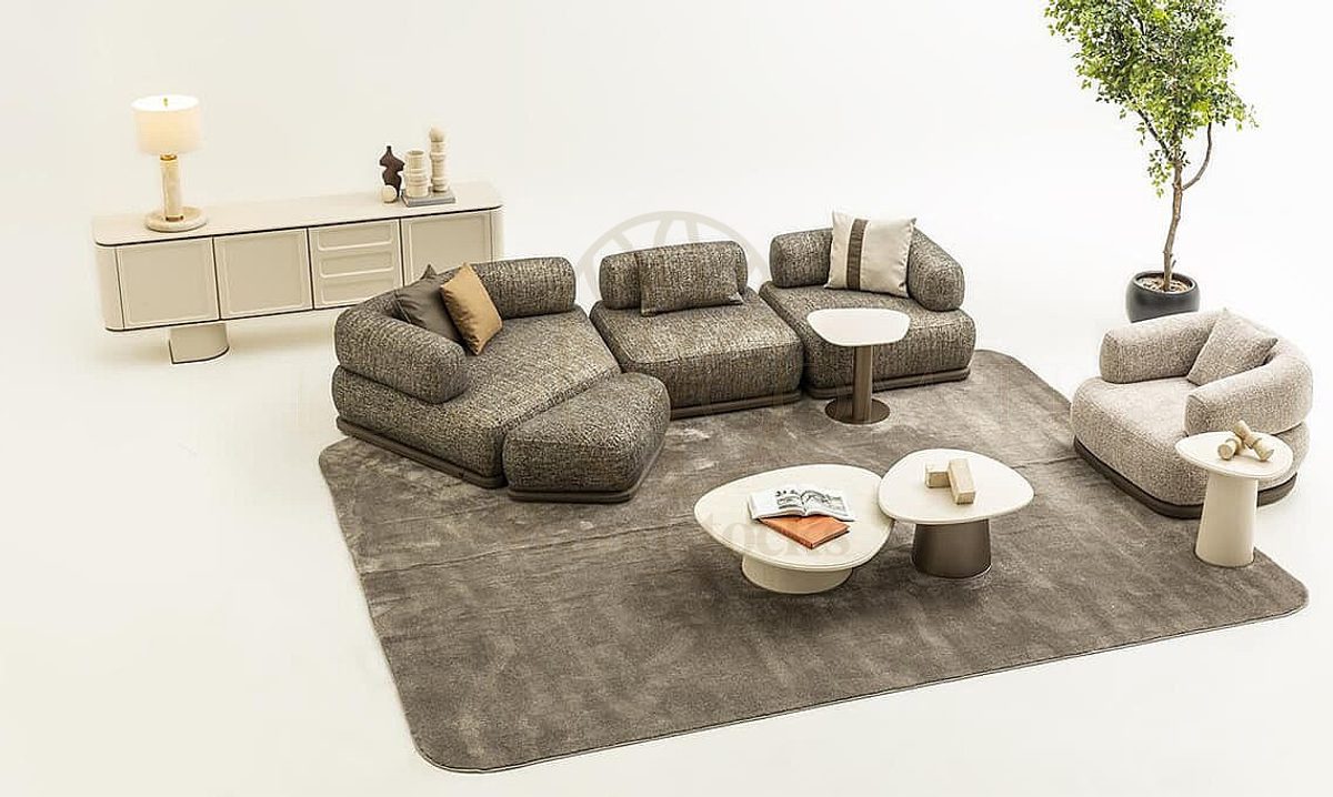 Luxury Portofino Handcrafted Teak L-Shape Sofa, Saharanpur, view 4