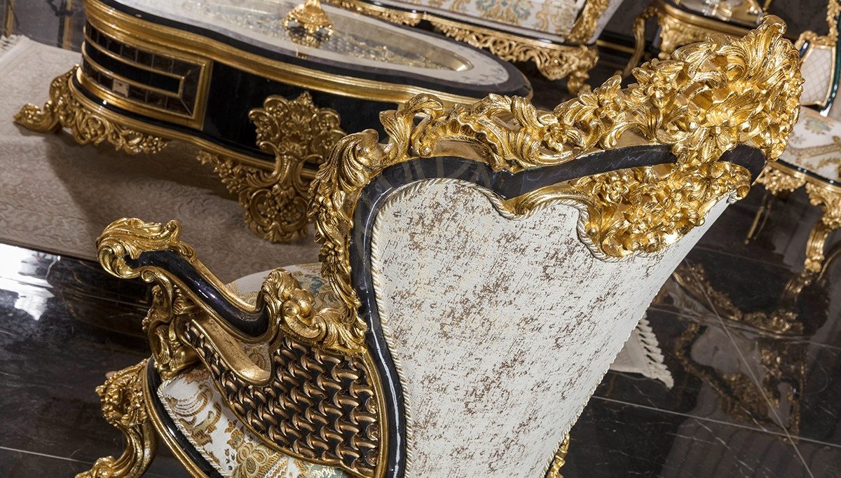 Royal Dubai Hand Carved Teak Sofa Set II, Saharanpur, view 3