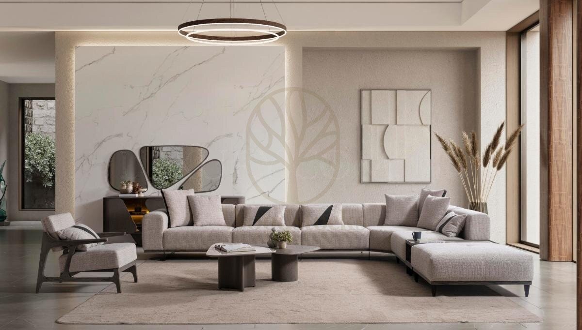 Luxury Orlena Handcrafted Teak L-Shape Sofa, Saharanpur, L Shape Sofa