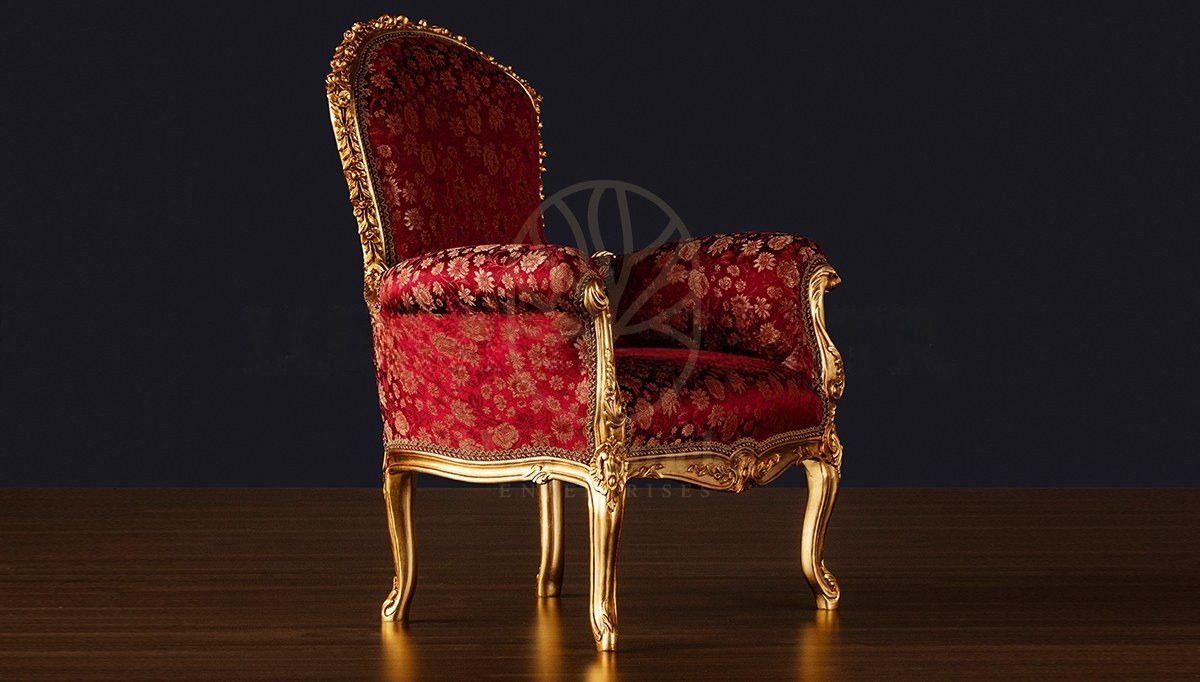 Royal Namora Hand Carved Teak Armchair, Saharanpur, Living Room Chair