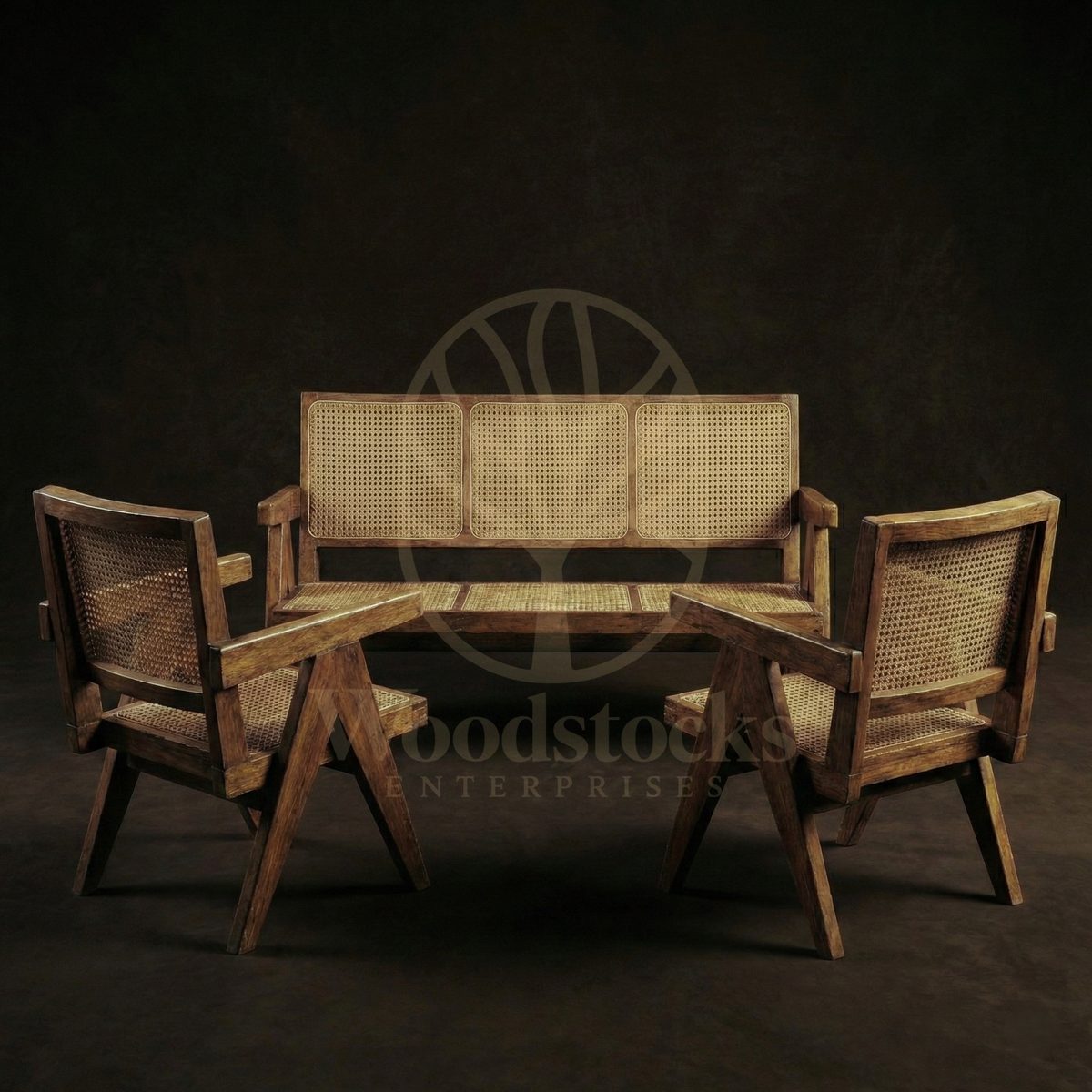 Luxury Teak Jeanneret Capitol Complex Assembly Seating, Saharanpur, Sofa Set