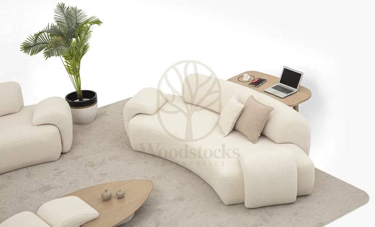Luxury Solis Cream Handcrafted Teak Sofa Set, Saharanpur, view 10