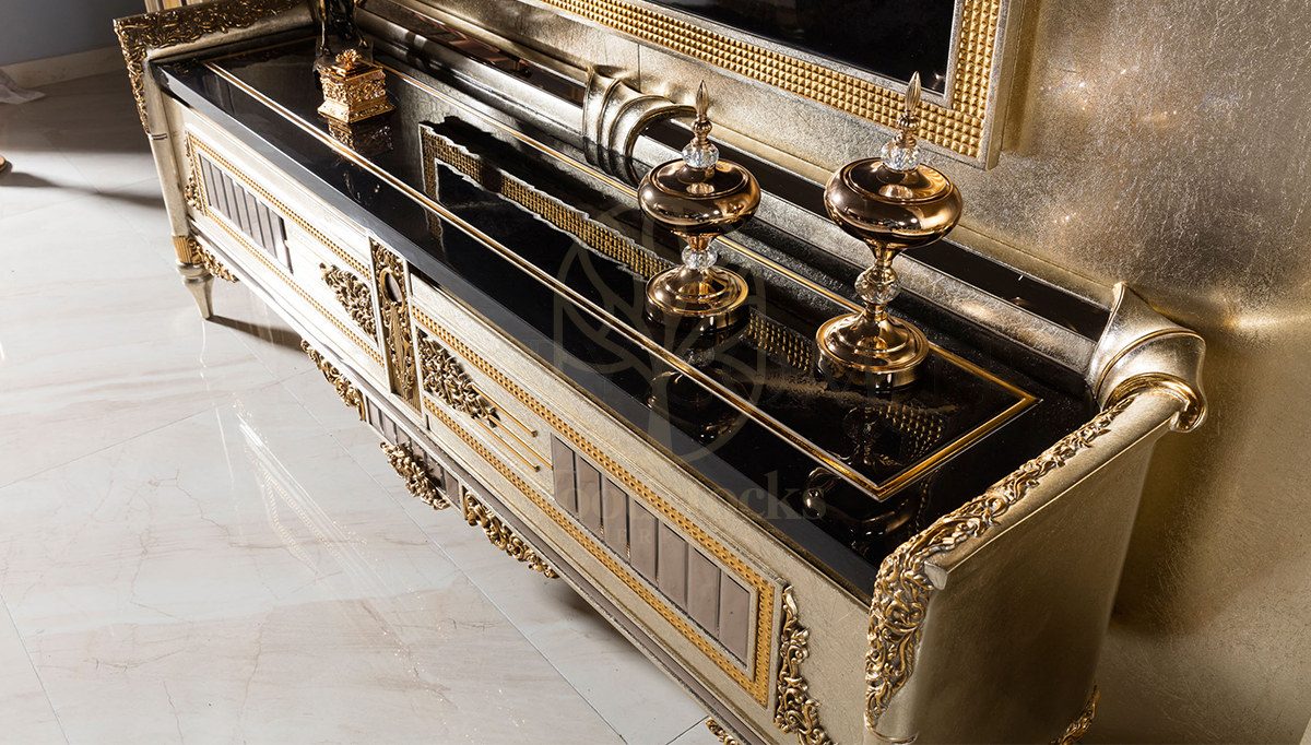 Luxury Paris Handcrafted Teak TV Cabinet, Saharanpur, view 2