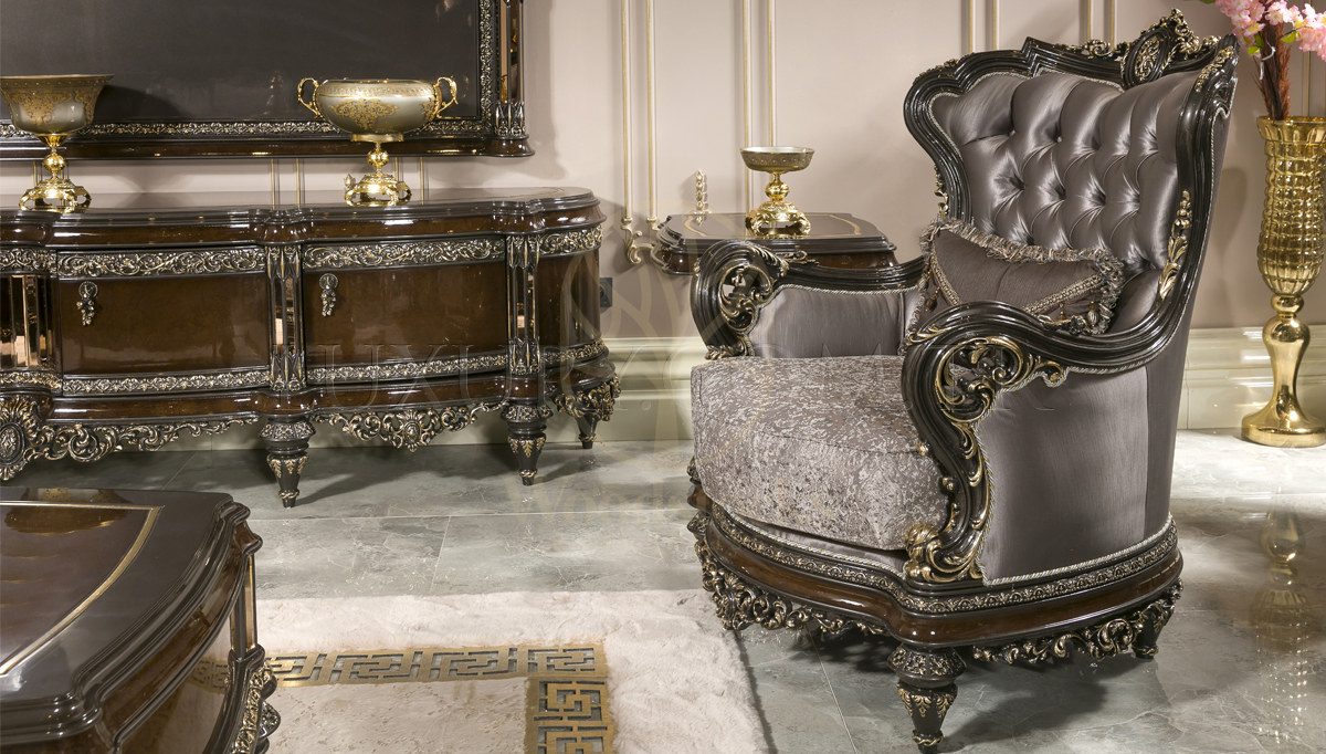 Royal Siena Hand Carved Teak Sofa Set, Saharanpur, view 3